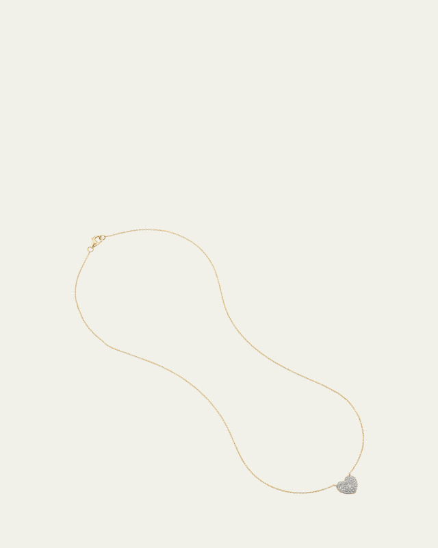 18K Gold Lucy Pendant Necklace with Diamonds, 16"L